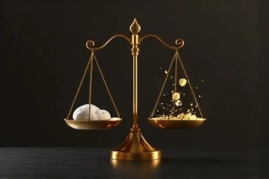 Symbolic representation of hormonal balance for sleep and metabolism.